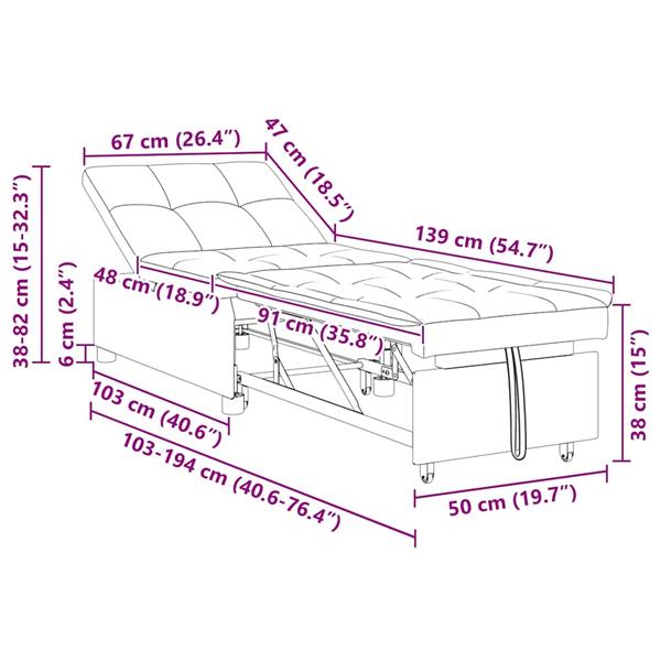 Grote foto vidaxl sofa bed donkergroen 194 x 67 x 37 cm stof huis en inrichting bankstellen