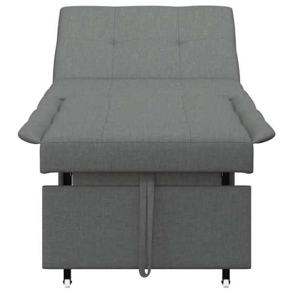 Grote foto vidaxl sofa bed donkergrijs 194 x 67 x 37 cm stof huis en inrichting bankstellen
