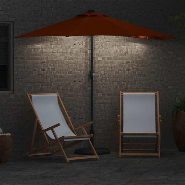 Grote foto vidaxl tuinparasol terracotta 294 x 150 x 223 cm stof tuin en terras overige tuin en terras