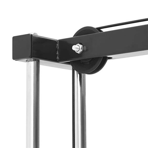 Grote foto vidaxl lat pulldown machine zwart 110 x 70 x 187 cm poedergecoat staal sport en fitness fitness