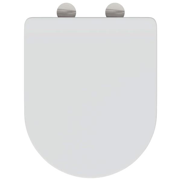 Grote foto vidaxl snelle ontgrendel toiletzitting wit 44 x 36.4 x 3.4 cm doe het zelf en verbouw sanitair