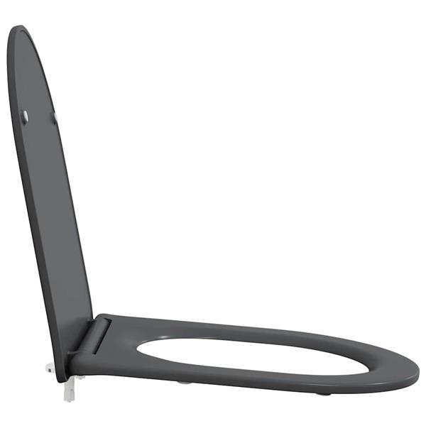 Grote foto vidaxl snelle ontgrendel toiletzitting antraciet 44 x 36.4 x 3.4 cm doe het zelf en verbouw sanitair