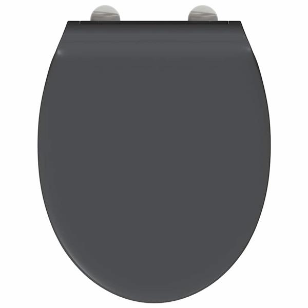 Grote foto vidaxl snelle release toilet geschikt voor zitting antraciet doe het zelf en verbouw sanitair