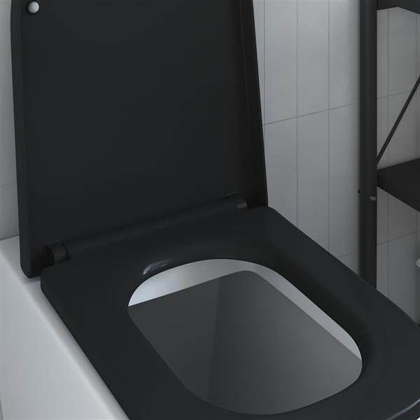 Grote foto vidaxl snelle ontgrendel toiletzitting zwart 44.5 x 35 x 3.6 cm doe het zelf en verbouw sanitair