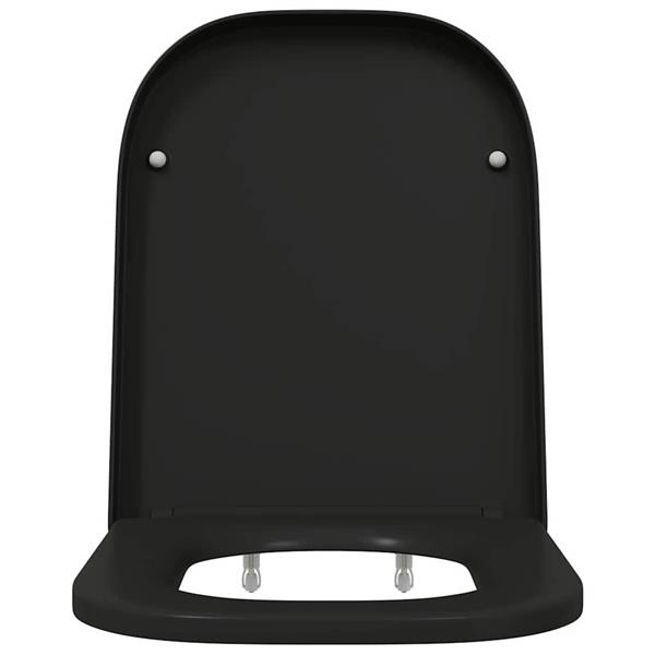 Grote foto vidaxl snelle ontgrendel toiletzitting zwart 44.5 x 35 x 3.6 cm doe het zelf en verbouw sanitair