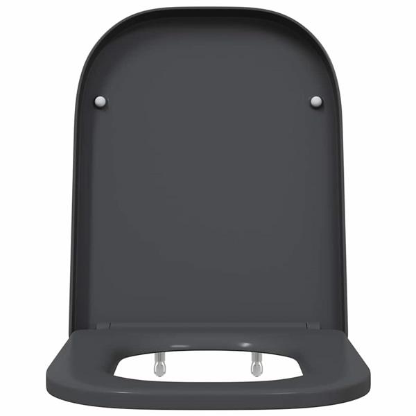 Grote foto vidaxl snelle ontgrendel toiletzitting antraciet 44.5 x 35 x 3.6 cm doe het zelf en verbouw sanitair