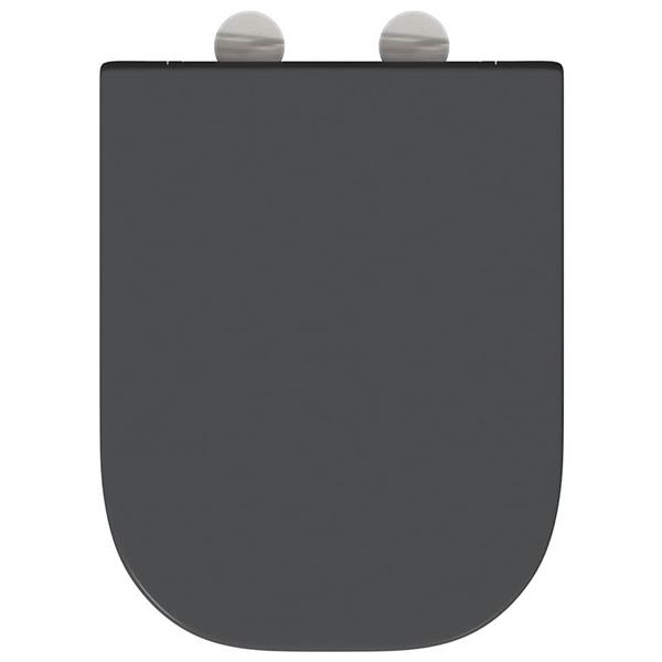 Grote foto vidaxl snelle ontgrendel toiletzitting antraciet 44.5 x 35 x 3.6 cm doe het zelf en verbouw sanitair