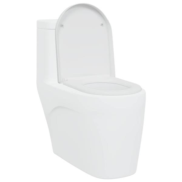 Grote foto vidaxl snelle ontgrendel toiletzitting wit 46.2 x 36 x 4.3 cm doe het zelf en verbouw sanitair