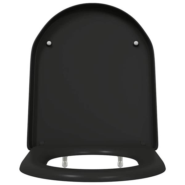 Grote foto vidaxl snelle ontgrendel toiletzitting zwart 46.2 x 36 x 4.3 cm doe het zelf en verbouw sanitair