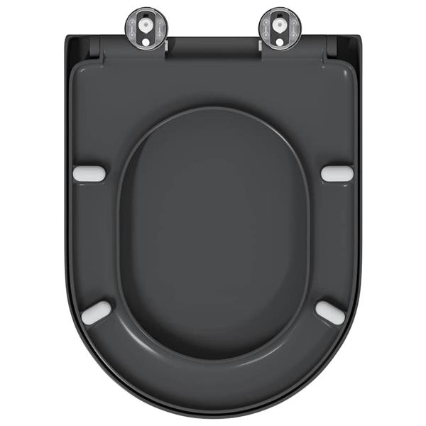 Grote foto vidaxl snelle ontgrendel toiletzitting antraciet 46.2 x 36 x 4.3 cm doe het zelf en verbouw sanitair