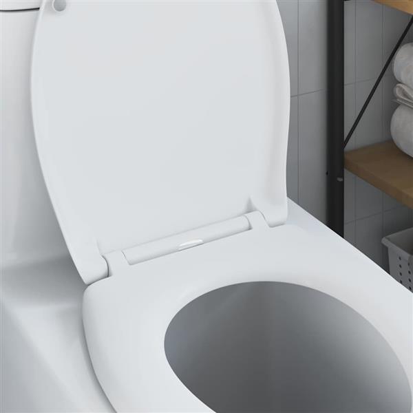 Grote foto vidaxl snelle ontgrendel toiletzitting wit 44.8 x 37.3 x 4.2 cm doe het zelf en verbouw sanitair