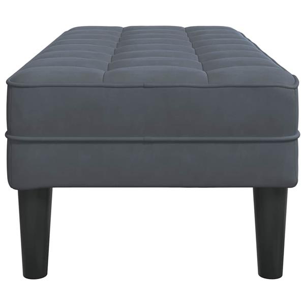 Grote foto vidaxl bank donkergrijs 113 x 57 x 39 cm fluweel huis en inrichting overige huis en inrichting