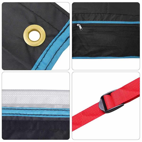 Grote foto vidaxl opslagtas met opslag zwart en blauw 98 x 47 cm oxford caravans en kamperen tenten