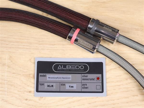 Grote foto albedo metamorphosis signature pure silver highend audio interconnects xlr 1 0 metre audio tv en foto onderdelen en accessoires