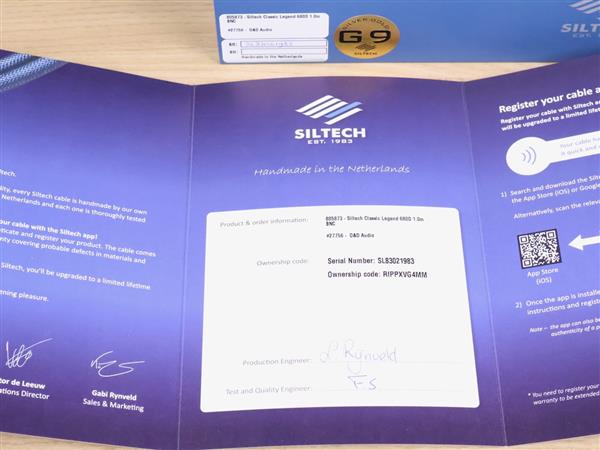 Grote foto siltech 680d classic legend g9 highend silver gold digital interconnect bnc 1 0 metre new 30 off audio tv en foto onderdelen en accessoires