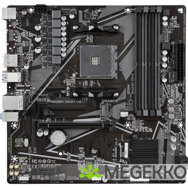 Grote foto gigabyte a520m ds3h v2 computers en software moederborden