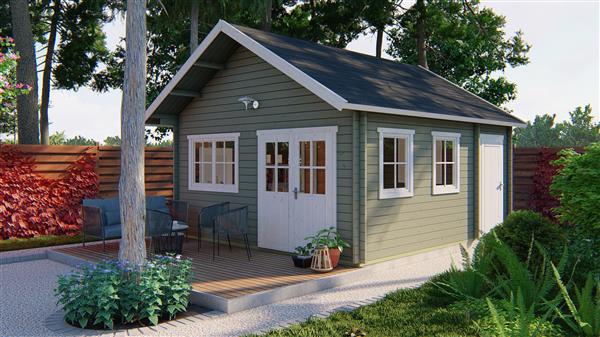 Grote foto blokhut tuinhuis berlin 44 mm vuren tuin en terras tuinhuisjes en blokhutten