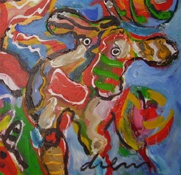 Grote foto peter diem fly high antiek en kunst modern