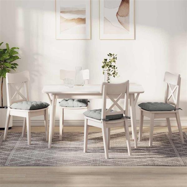 Grote foto vidaxl zitkussens 4 pcs lichtgrijs 40 x 40 x 6 cm microfibre huis en inrichting woningdecoratie