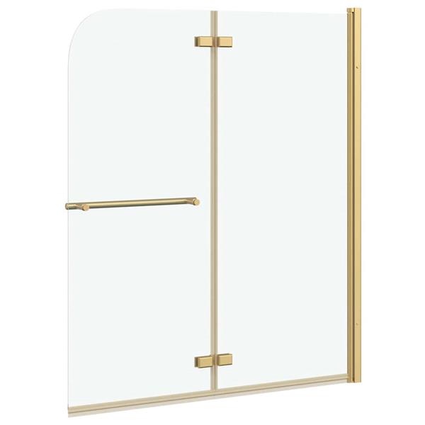 Grote foto vidaxl douche omhulsel goud 120 x 140 cm esg glas en aluminium doe het zelf en verbouw sanitair