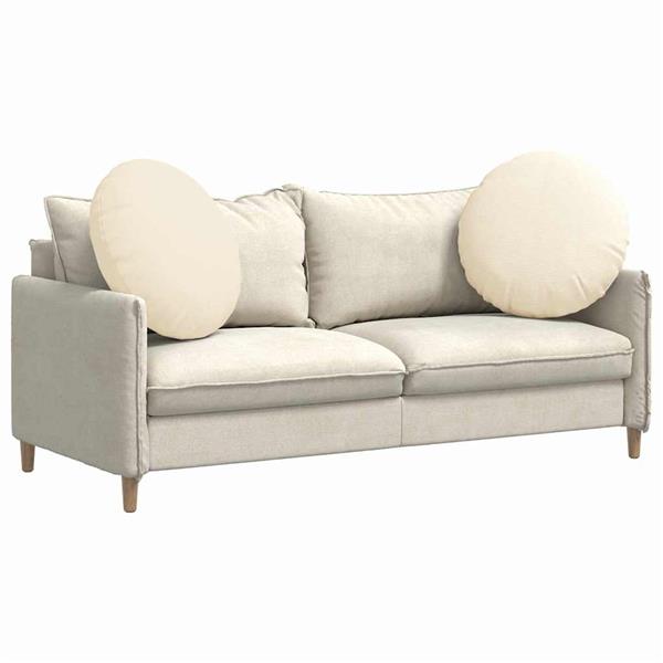 Grote foto vidaxl zitkussens 2 pcs cr me 80 cm katoen stof huis en inrichting woningdecoratie