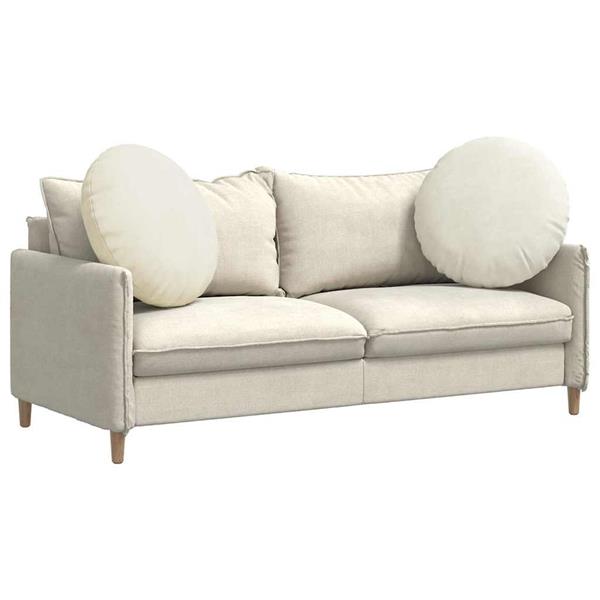 Grote foto vidaxl zitkussens 2 pcs cr me 80 x 29 cm fluweel huis en inrichting woningdecoratie