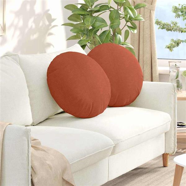 Grote foto vidaxl zitkussens 2 pcs rood oranje 50 cm katoen stof huis en inrichting woningdecoratie