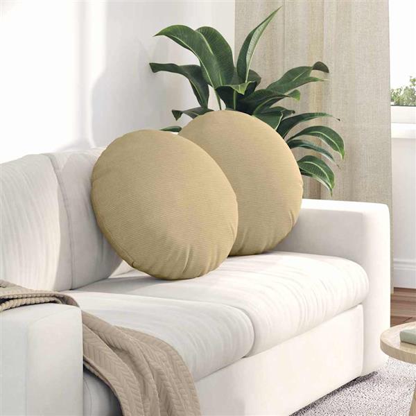 Grote foto vidaxl zitkussens 2 pcs grijs groen 50 cm katoen stof huis en inrichting woningdecoratie