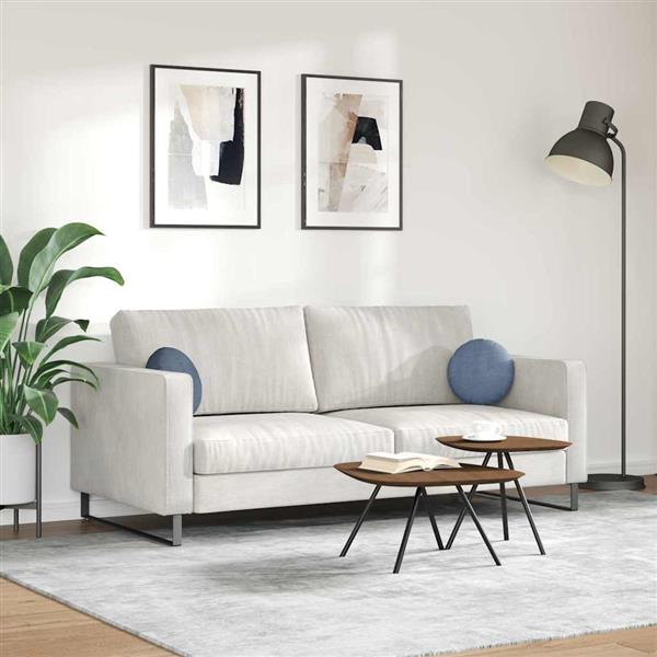 Grote foto vidaxl zitkussens 2 pcs blauw 30 cm katoen stof huis en inrichting woningdecoratie