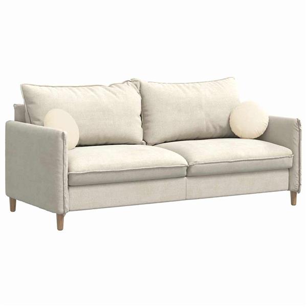 Grote foto vidaxl zitkussens 2 pcs cr me 30 cm katoen stof huis en inrichting woningdecoratie