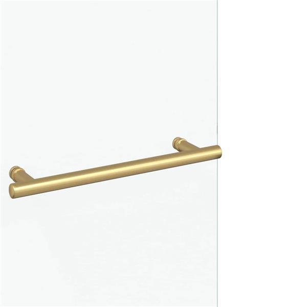 Grote foto vidaxl douche omhulsel goud 95 x 140 cm esg glas en aluminium doe het zelf en verbouw sanitair