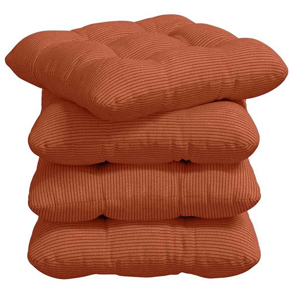 Grote foto vidaxl zitkussens 4 pcs rood oranje 40 x 40 cm katoen stof huis en inrichting woningdecoratie
