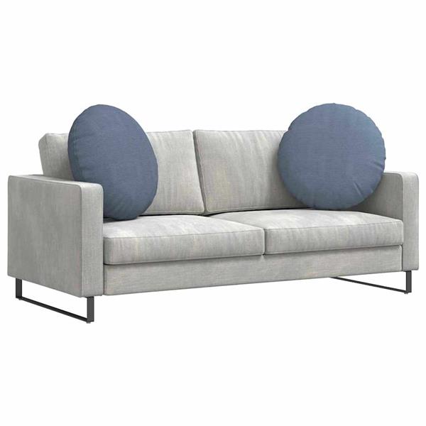 Grote foto vidaxl zitkussens 2 pcs blauw 60 cm katoen stof huis en inrichting woningdecoratie