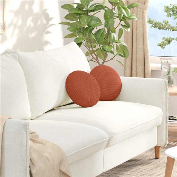 Grote foto vidaxl zitkussens 2 pcs rood oranje 30 cm katoen stof huis en inrichting woningdecoratie