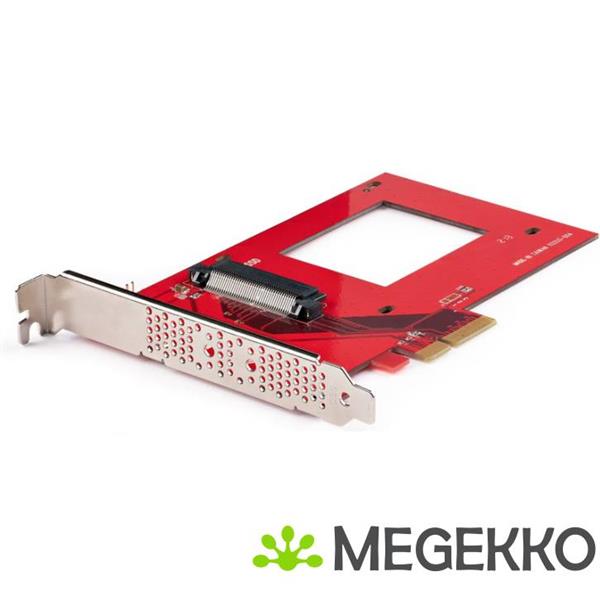 Grote foto startech.com u.3 naar pcie adapter kaart pcie 4.0 x4 adapter voor 2.5 u.3 nvme ssds sff ta 1001 p computers en software harde schijven