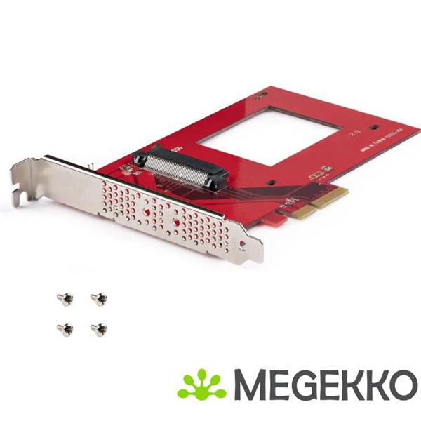 Grote foto startech.com u.3 naar pcie adapter kaart pcie 4.0 x4 adapter voor 2.5 u.3 nvme ssds sff ta 1001 p computers en software harde schijven