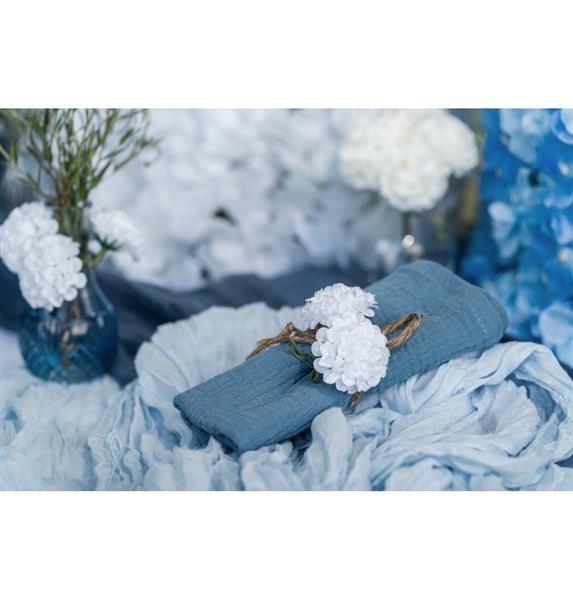 Grote foto blauwe servetten katoen 40cm 4st verzamelen overige verzamelingen