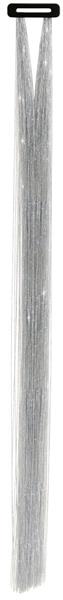 Grote foto zilveren hair extension glitters 50cm 3st verzamelen overige verzamelingen