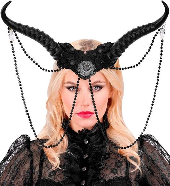 Grote foto zwarte haarband hoorns verzamelen overige verzamelingen