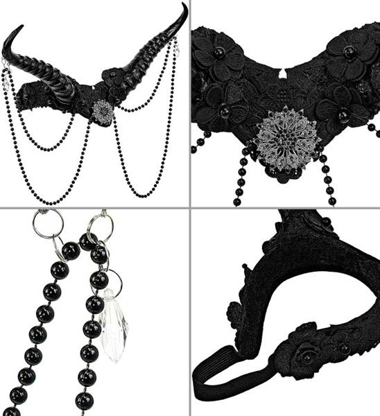 Grote foto zwarte haarband hoorns verzamelen overige verzamelingen