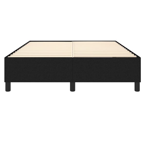 Grote foto vidaxl boxspring bed stof zwart 140x200 cm antiek en kunst stoelen en banken