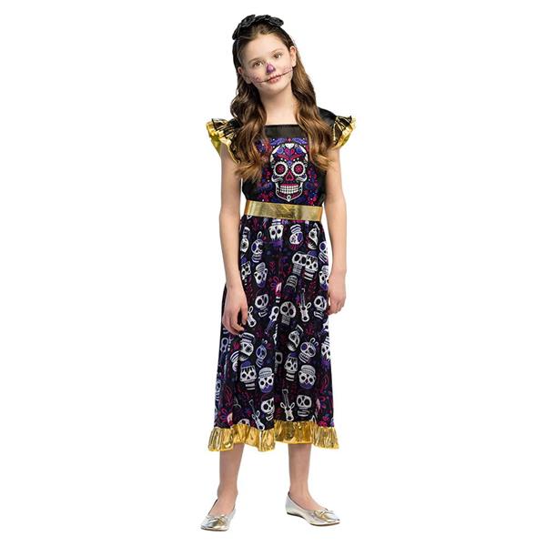 Grote foto dia de los muertos jurk meisje ruffel mouwen verzamelen overige verzamelingen