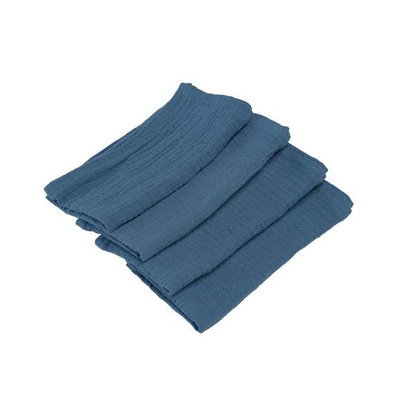 Grote foto donkerblauwe servetten katoen 40cm 4st verzamelen overige verzamelingen