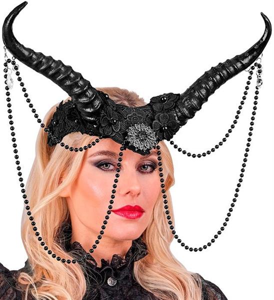 Grote foto zwarte haarband hoorns verzamelen overige verzamelingen