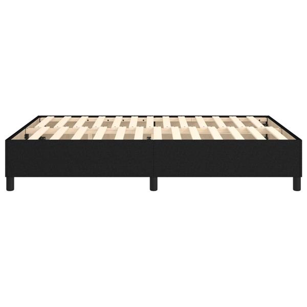 Grote foto vidaxl boxspring bed stof zwart 140x200 cm antiek en kunst stoelen en banken