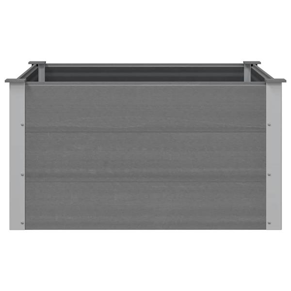 Grote foto vidaxl plantenbak verhoogd 100x100x54 cm hkc grijs tuin en terras overige tuin en terras