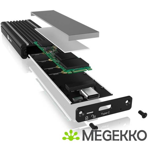 Grote foto icy box ib 1824ml c31 m.2 sdd behuizing zwart computers en software behuizingen en kasten