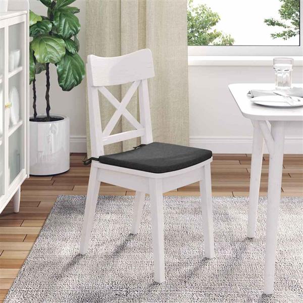 Grote foto vidaxl zitkussens 4 pcs donkergrijs 40 x 40 x 3 cm katoen stof huis en inrichting woningdecoratie