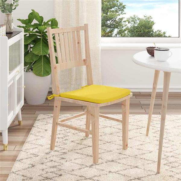 Grote foto vidaxl zitkussens 4 pcs lichtgeel 40 x 40 x 3 cm stof huis en inrichting woningdecoratie