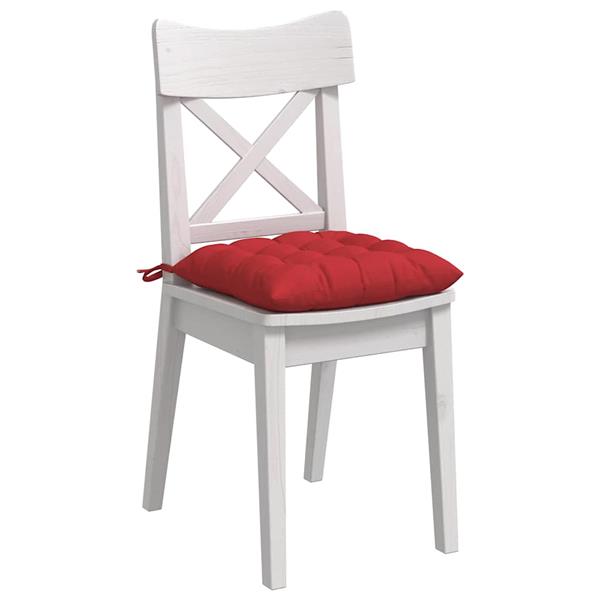 Grote foto vidaxl zitkussens 2 pcs rood 40 x 40 x 6 cm stof huis en inrichting woningdecoratie